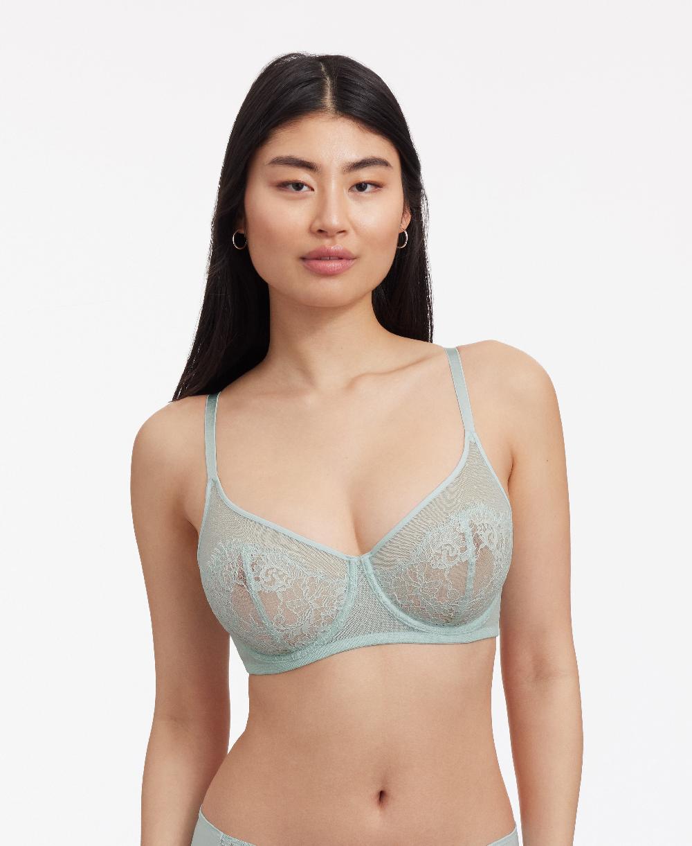 Skarlett Blue Amour Lace Full Coverage Minimizer Bra Mint Blue