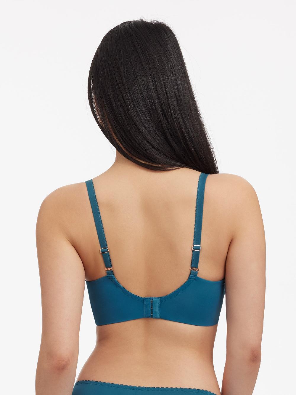 Skarlett Blue Coy Lace Side Support Bra Vintage Teal