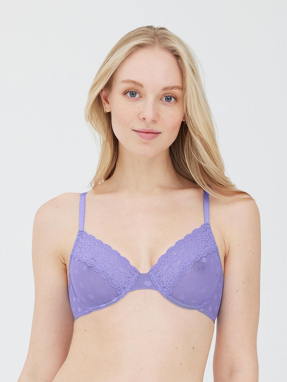 skarlett blue Dare Dot Plunge Unlined Bra Periwinkle