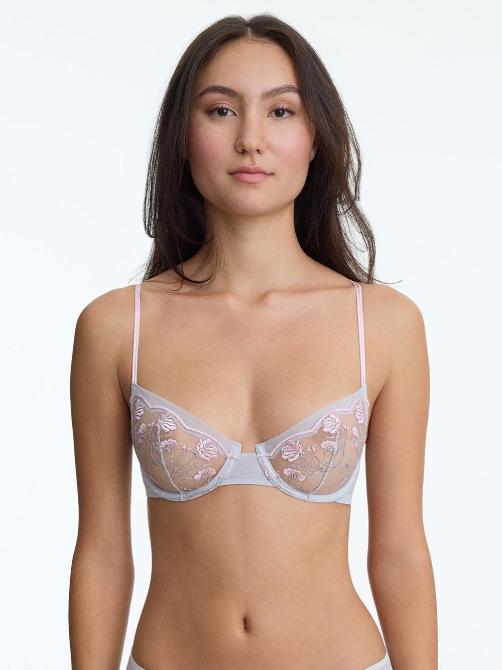 Skarlett Blue Enamoured Tattoo Lace Balconette Bra Dusty Shimmer