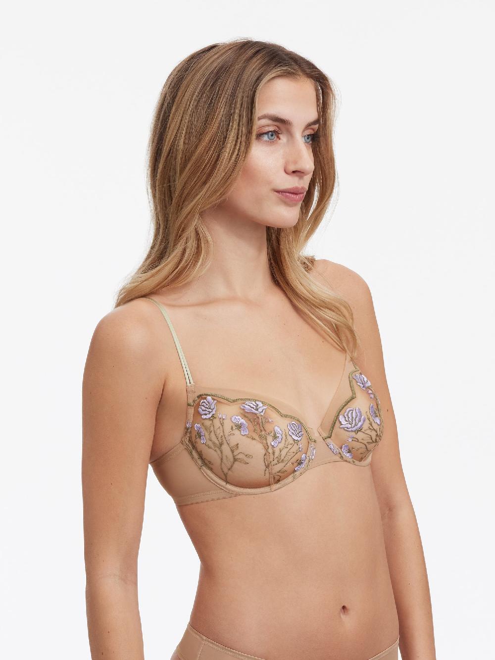 Skarlett Blue Enamoured Tattoo Lace Balconette Bra Ice Purple Combo