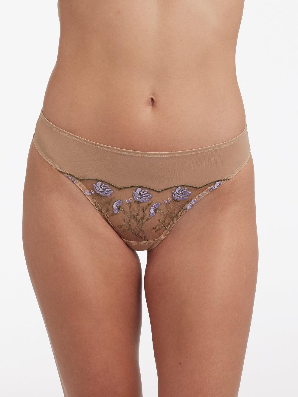 Skarlett Blue Enamoured Tattoo Lace Thong Ice Purple Combo