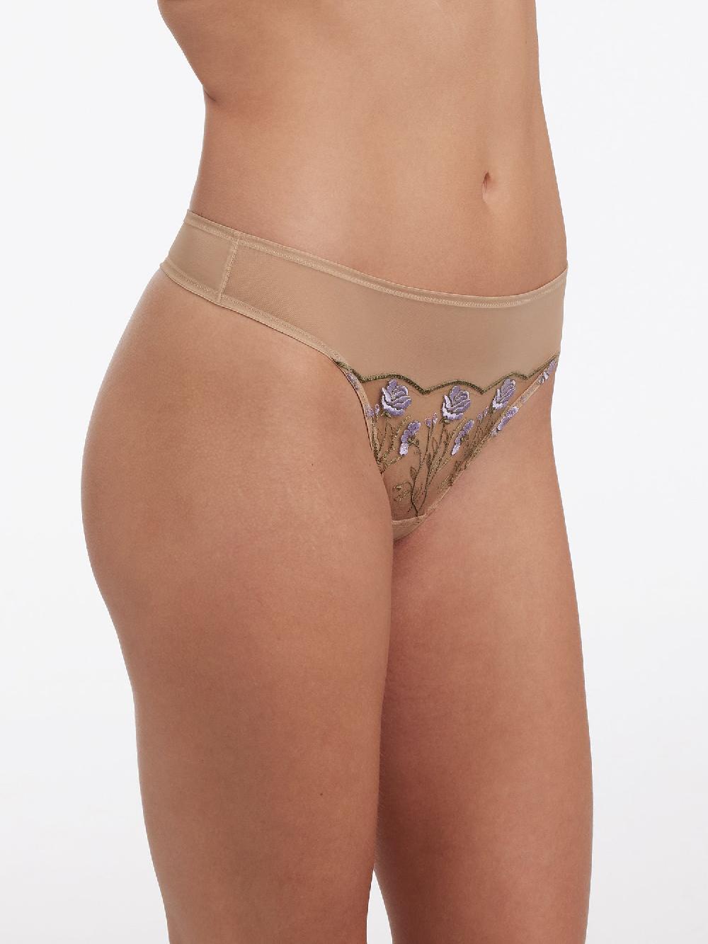 Skarlett Blue Enamoured Tattoo Lace Thong Ice Purple Combo