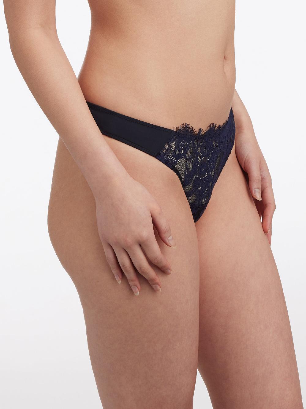 Skarlett Blue Entice Front Lace Thong Black/Midnight