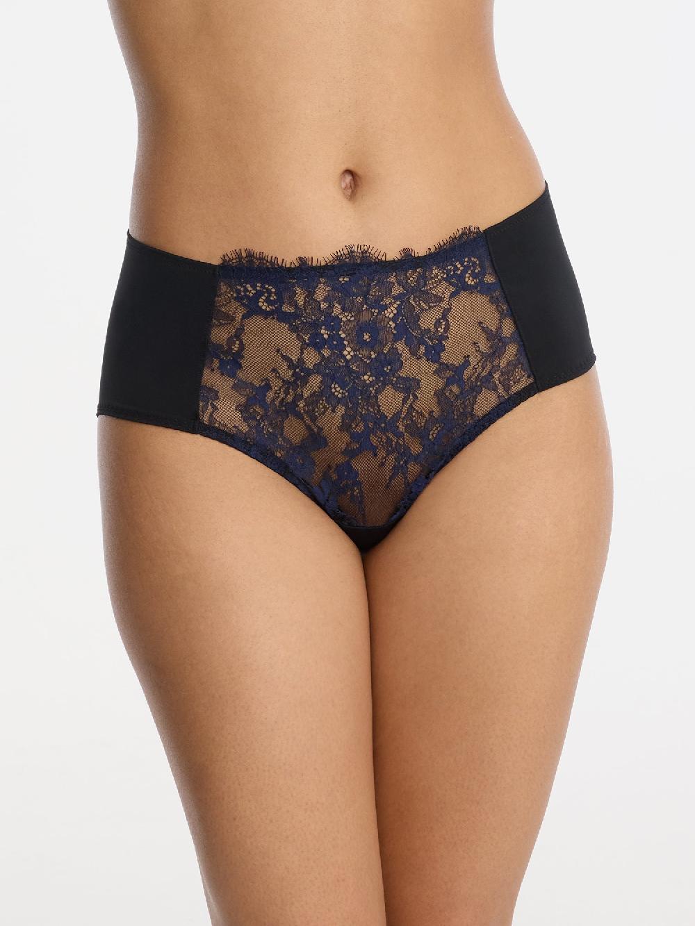 Skarlett Blue Entice Full Coverage Lace Brief Black/Midnight