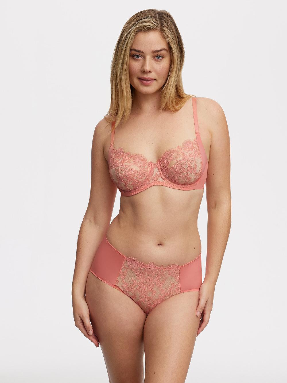 skarlett blue Entice Full Coverage Lace Brief Geranium/Cashmere