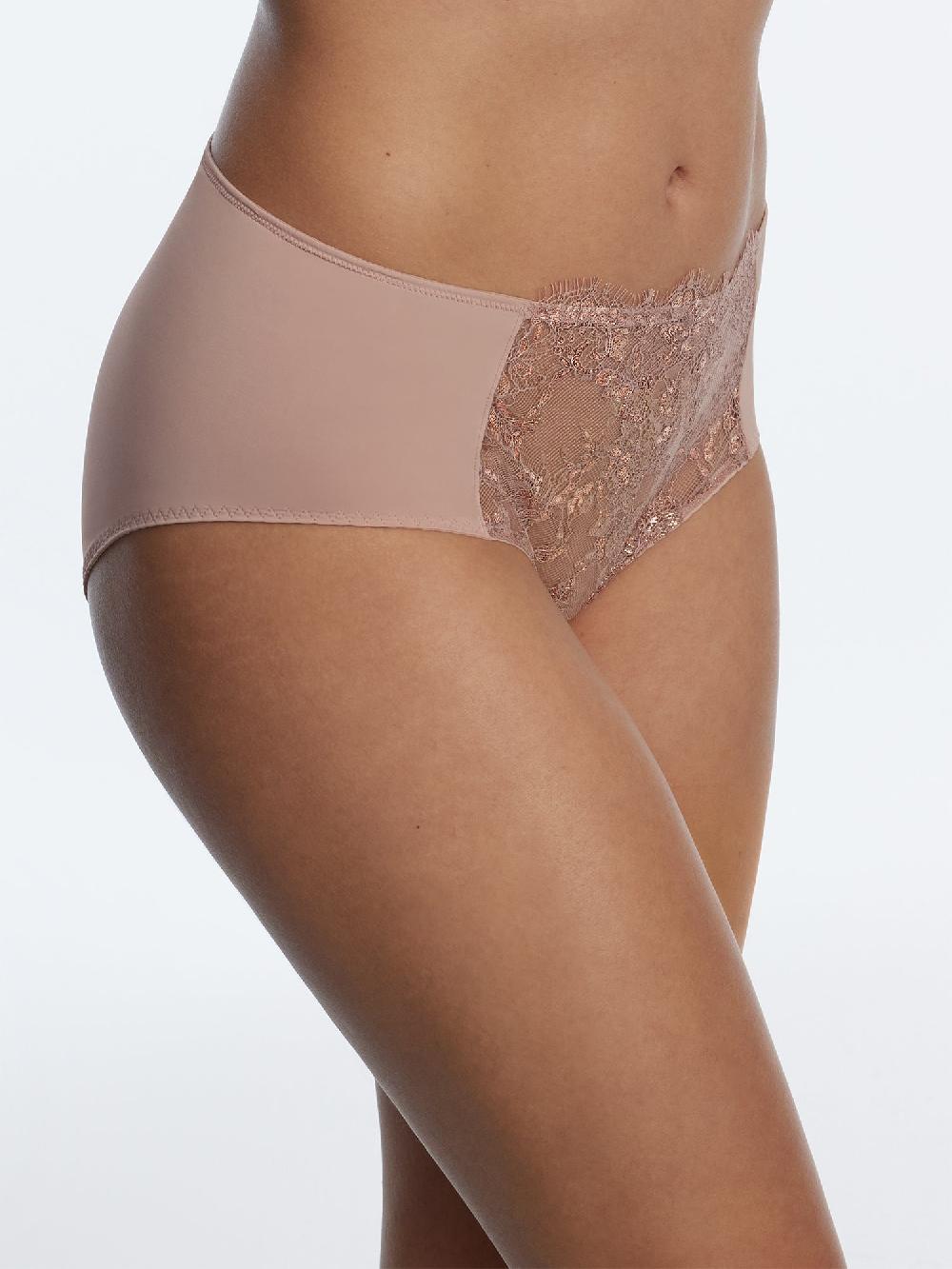 Skarlett Blue Entice Full Coverage Lace Brief Romance/Rose Gold