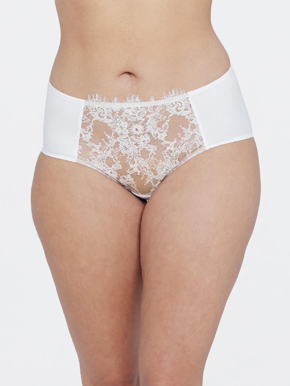 Skarlett Blue Entice Full Coverage Lace Brief White/Nylon