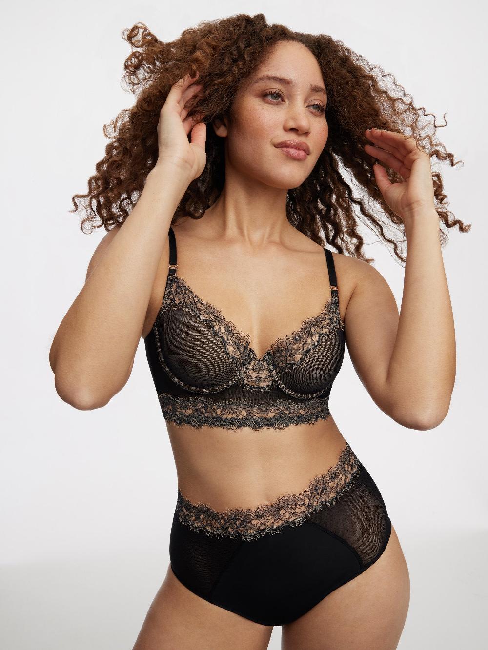 skarlett blue Entice High Waisted Brief Black/Nylon