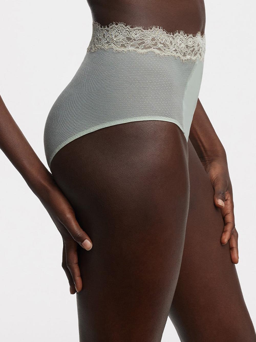 Skarlett Blue Entice High Waisted Brief Frosted Jade/Nylon