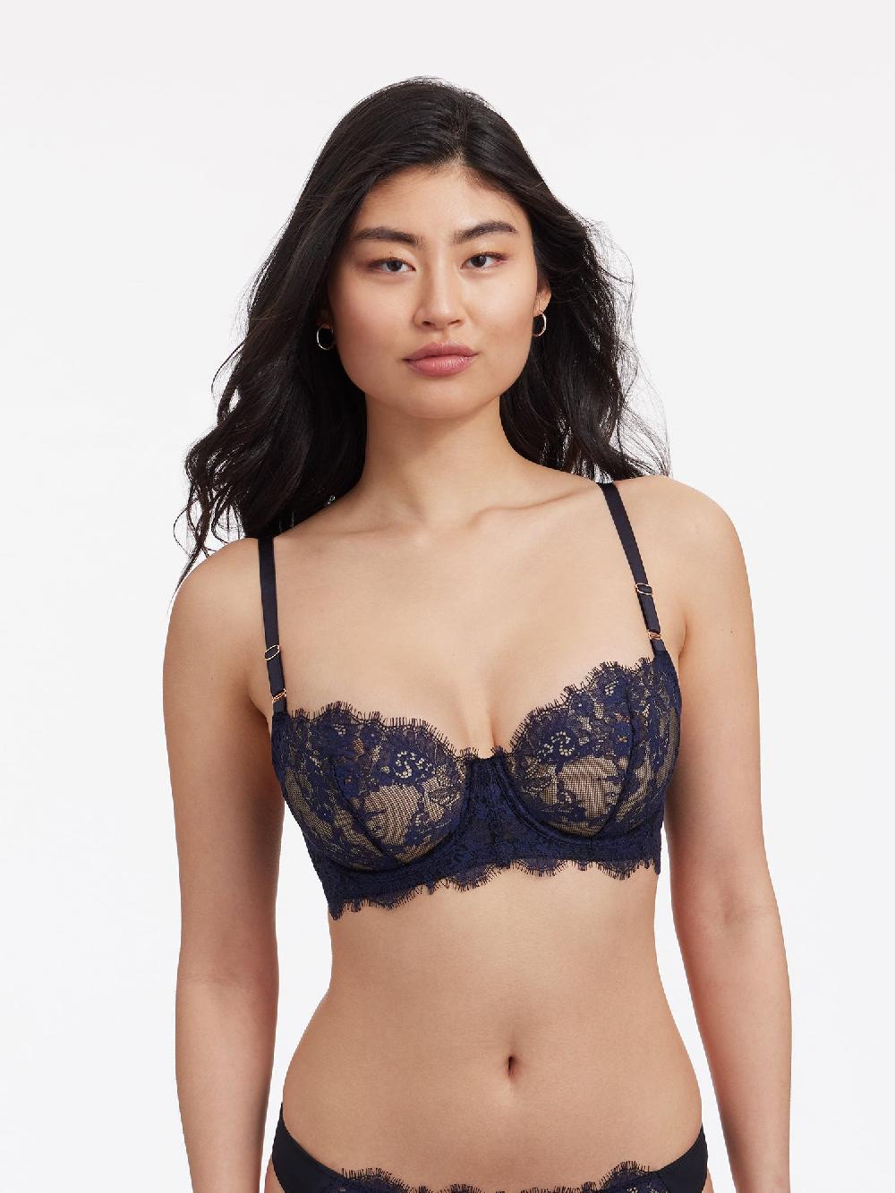 Skarlett Blue Entice Lace Balconette Bra Black/Midnight