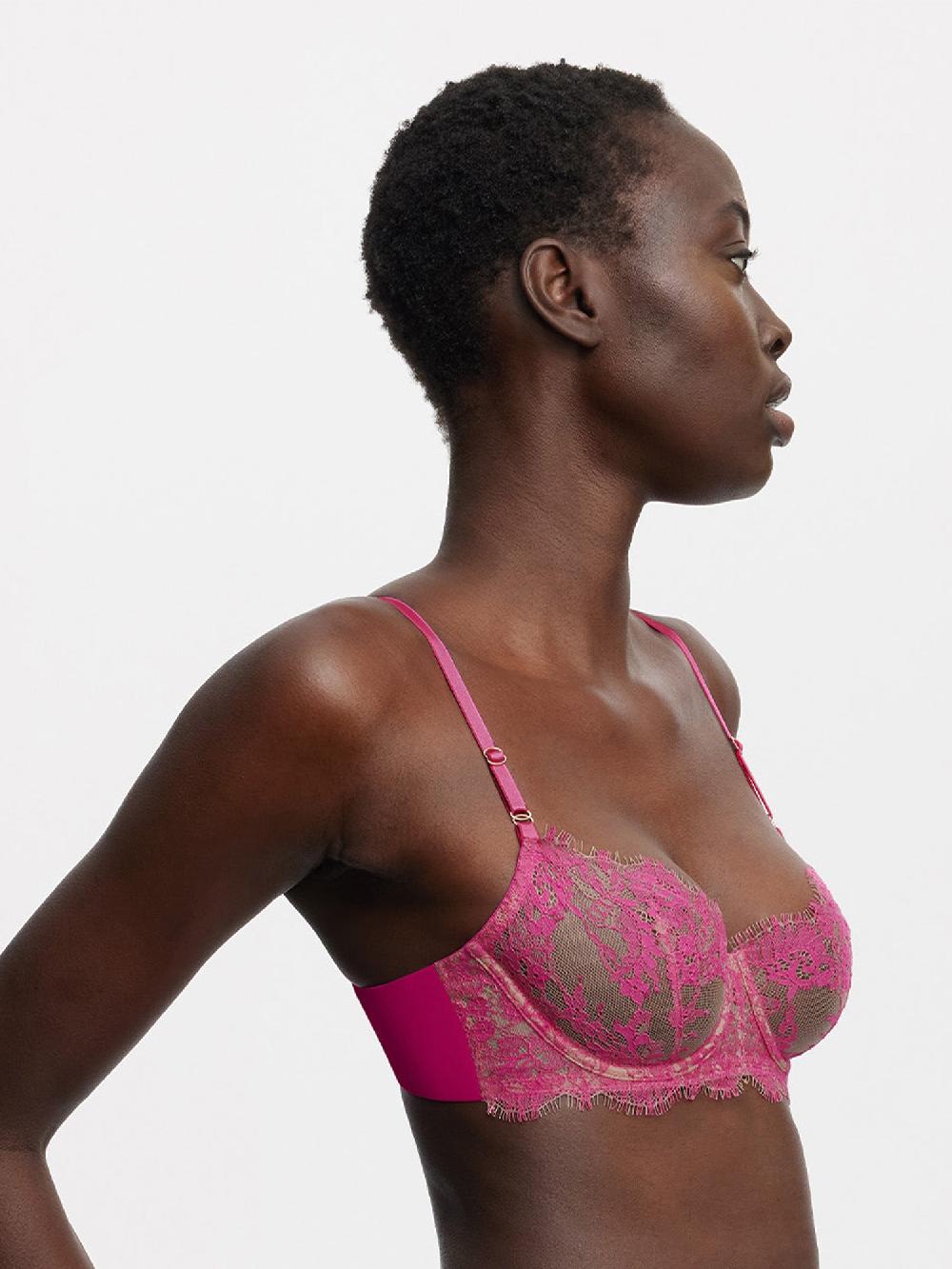 Skarlett Blue Entice Lace Balconette Bra Goji/Terracotta