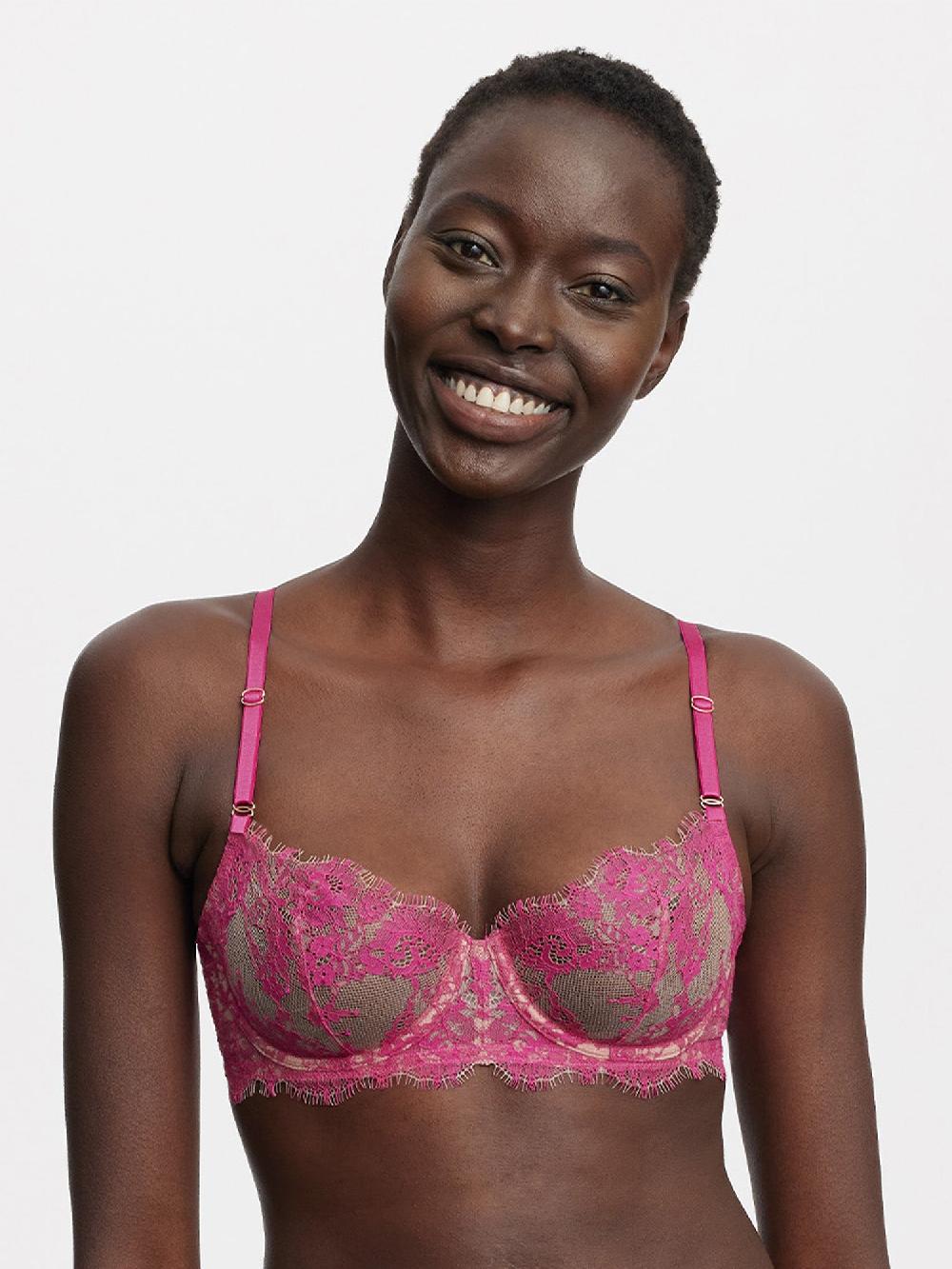 skarlett blue Entice Lace Balconette Bra Goji/Terracotta