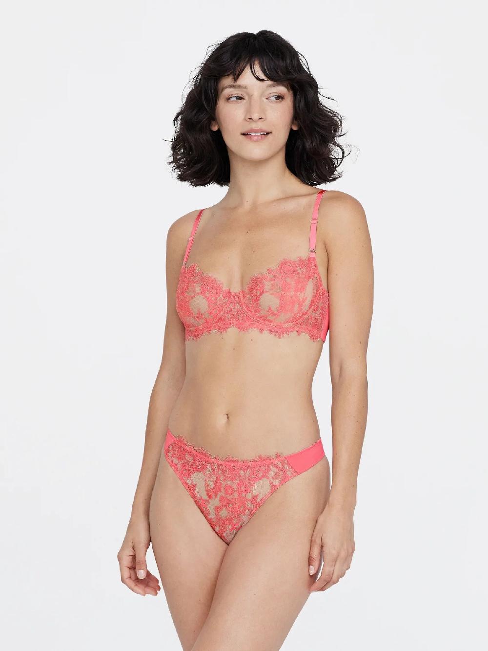 Skarlett Blue Entice Lace Balconette Bra Rosy/Terra Cotta