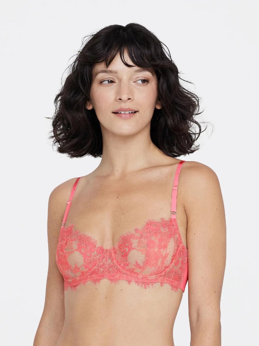 skarlett blue Entice Lace Balconette Bra Rosy/Terra Cotta
