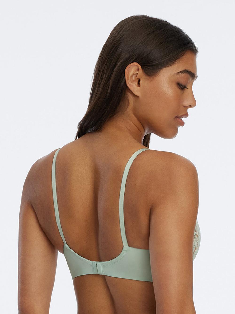 Skarlett Blue Entice Lace Balconette Bra Seafoam/Nylon