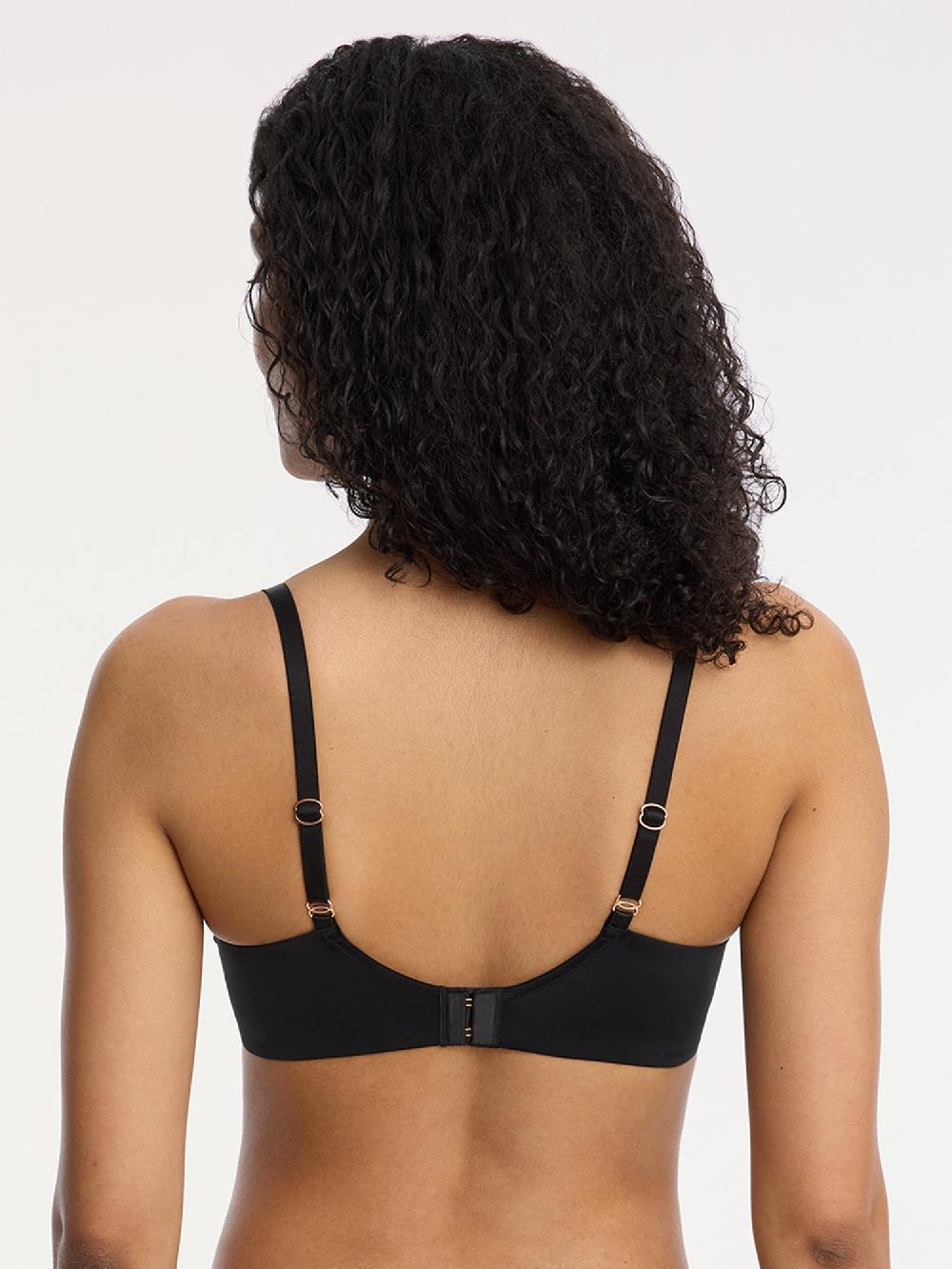 Skarlett Blue Entice Lace Full Coverage Side Support Balconette Bra Black/Midnight