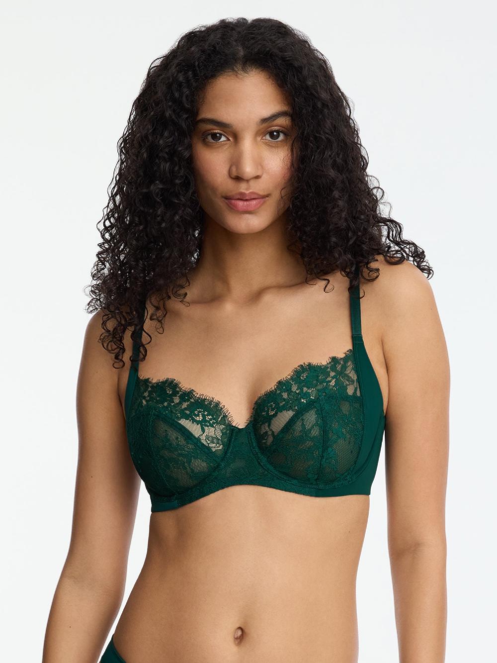 Skarlett Blue Entice Lace Full Coverage Side Support Balconette Bra Wreath