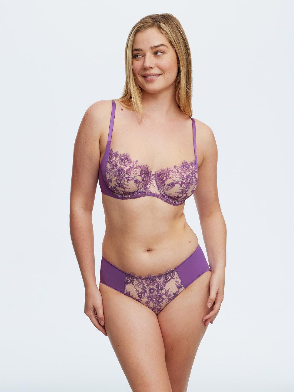 Skarlett Blue Entice Lace Full Coverage Side Support Balconette Bra Pure Purple/Cashmere