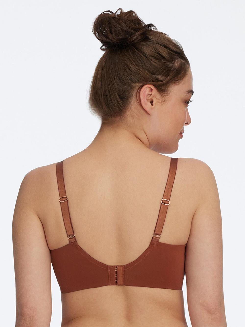 Skarlett Blue Entice Lace Full Coverage Side Support Balconette Bra Clay/Nylon