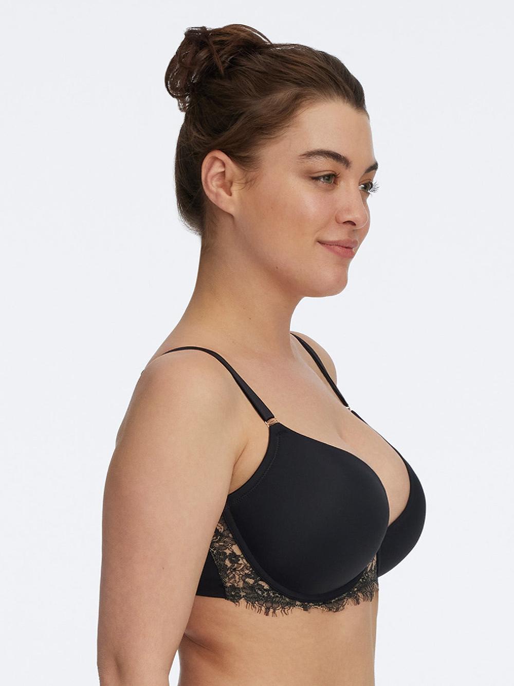 Skarlett Blue Entice Lace Push-Up T-Shirt Bra Black/Nylon