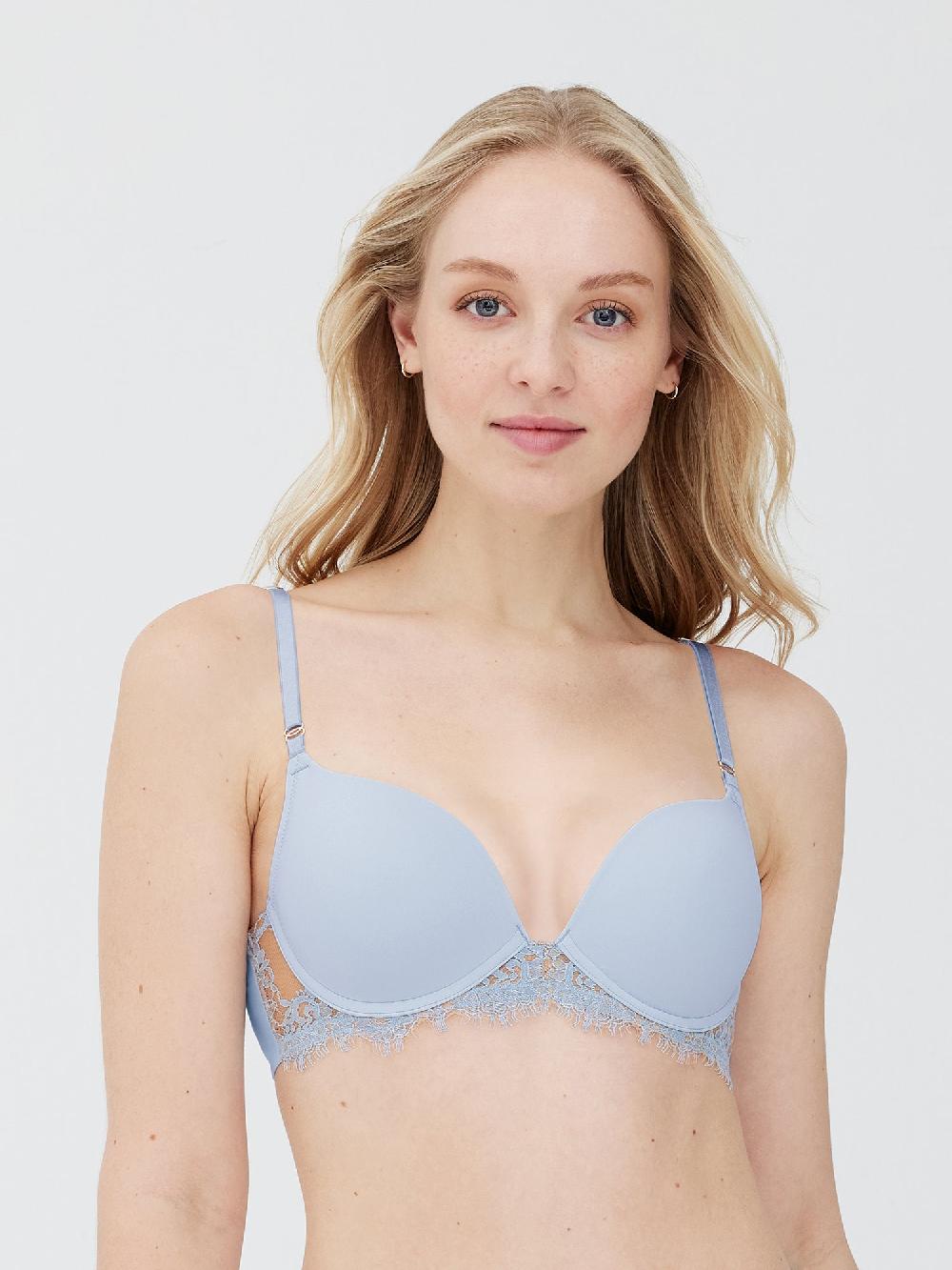 skarlett blue Entice Lace Push-Up T-Shirt Bra - FINAL SALE Morning Sky/Ginger