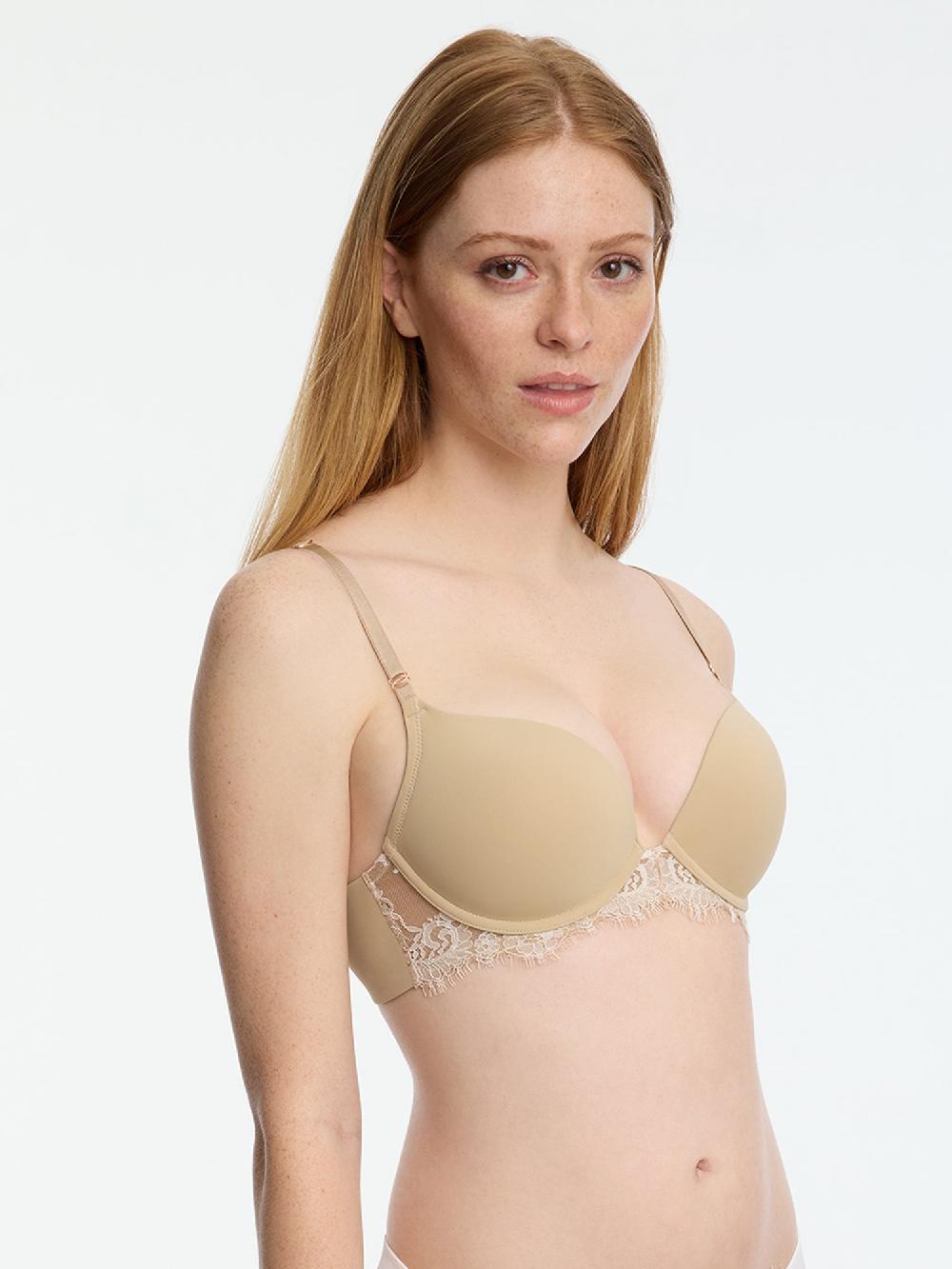 Skarlett Blue Entice Lace Push-Up T-Shirt Bra Nylon/White