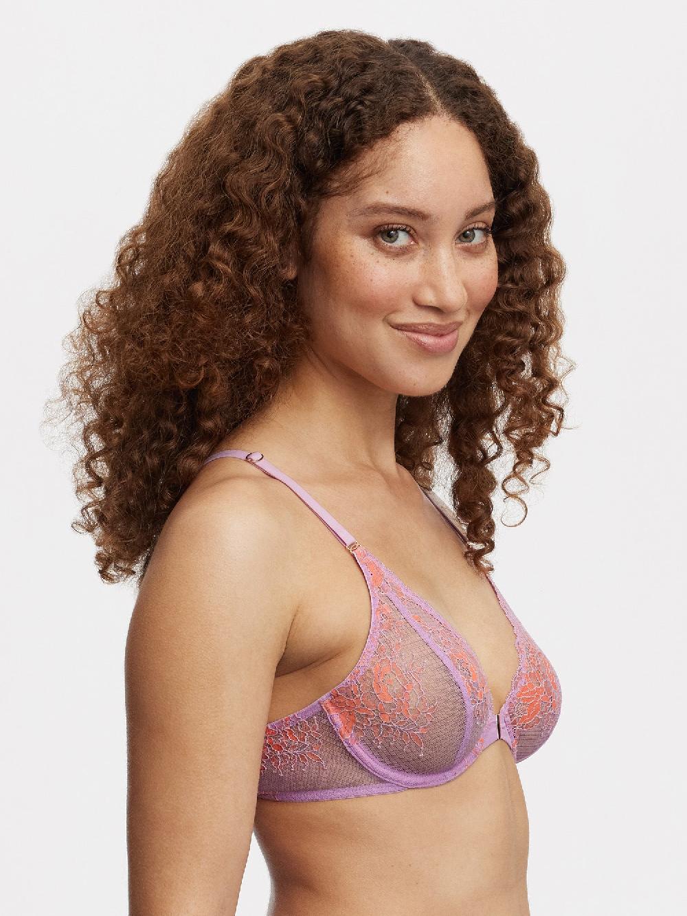 Skarlett Blue Flaunt Lace Front Close Bra Sweet Plum/Geranium