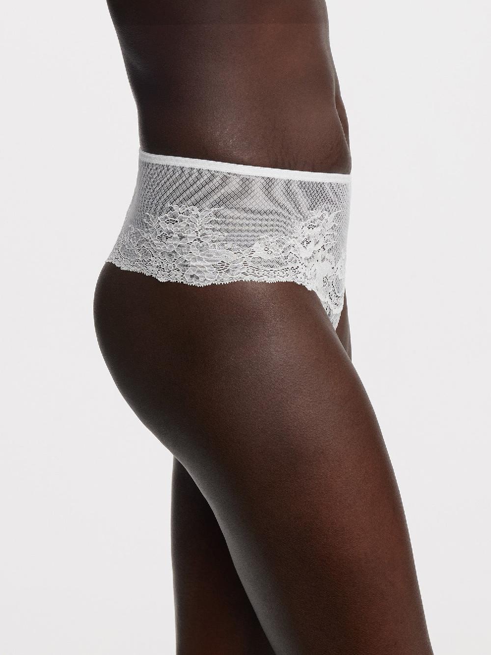 Skarlett Blue Flaunt Lace High Waist Thong - FINAL SALE White