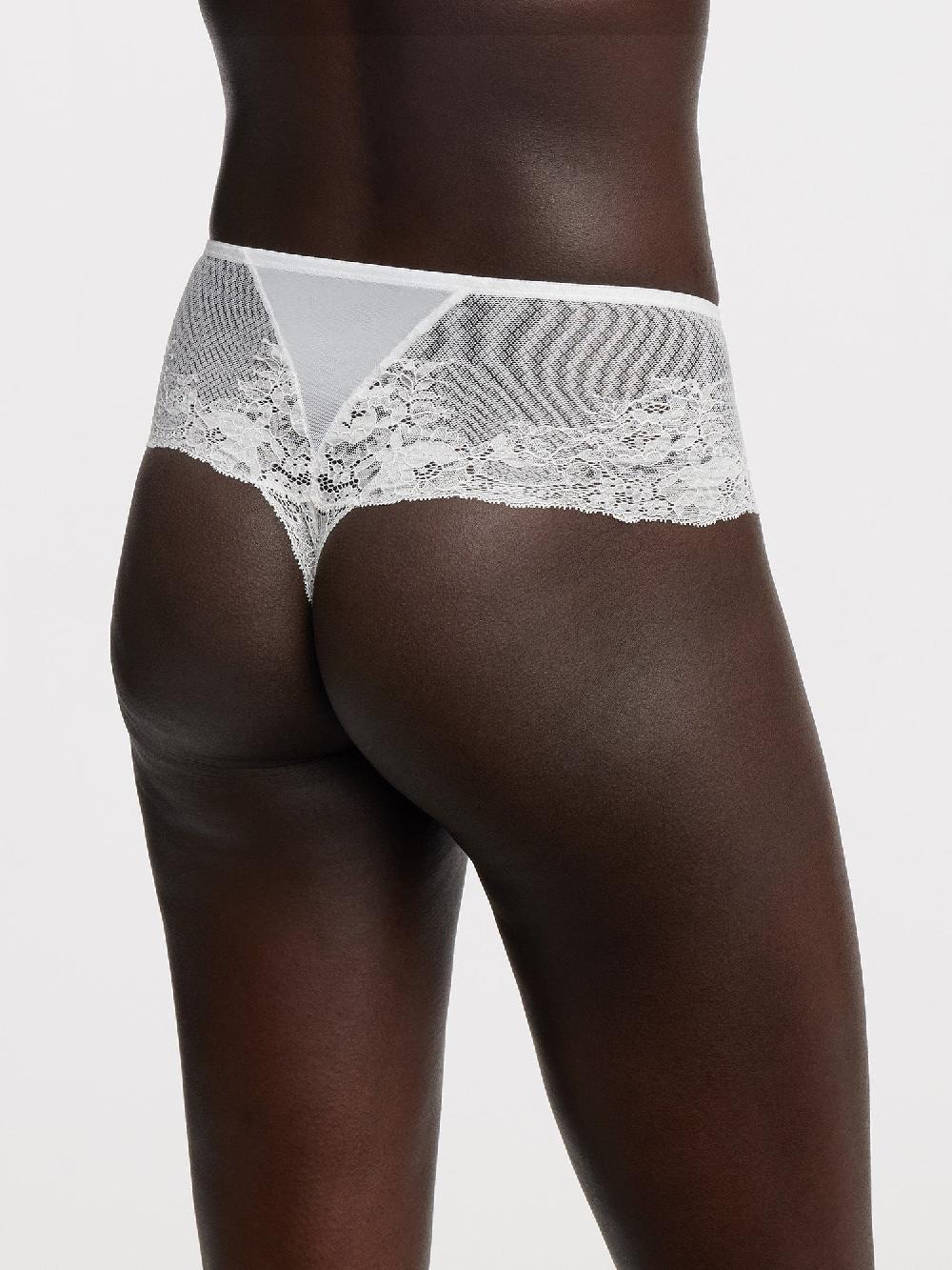 Skarlett Blue Flaunt Lace High Waist Thong - FINAL SALE White