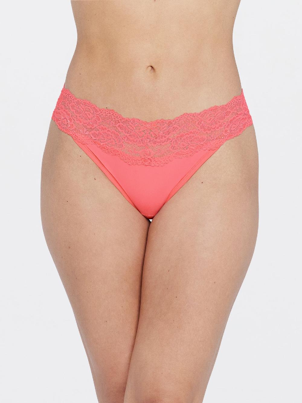 Skarlett Blue Goddess Lace Trim Thong 3-Pack Picante/Rosy/Pink Orchid