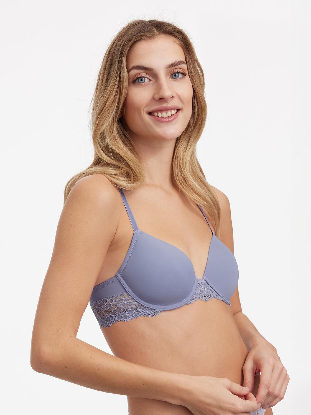 Skarlett Blue Goddess Plunge T-Shirt Bra Blue Violet