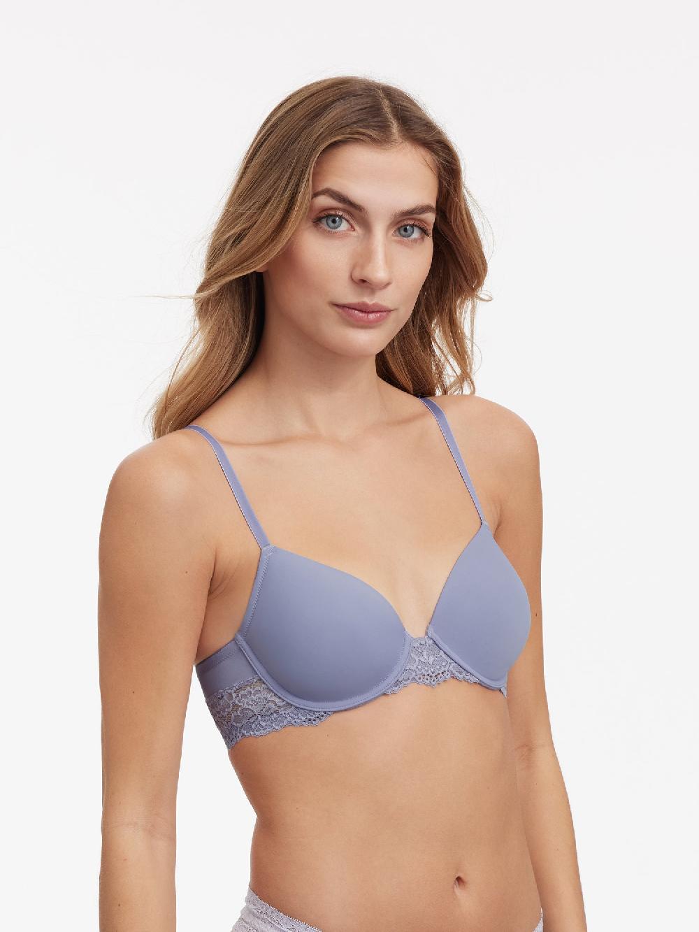 skarlett blue Goddess Plunge T-Shirt Bra Blue Violet