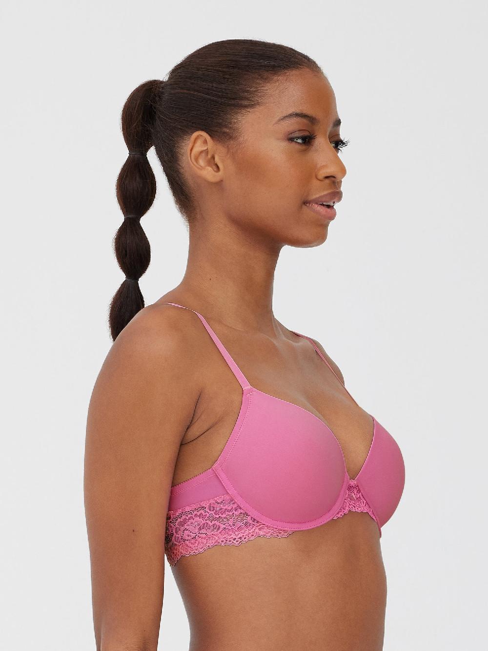 Skarlett Blue Goddess Plunge T-Shirt Bra Pink Lavender