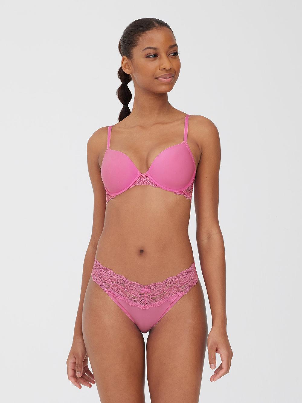 Skarlett Blue Goddess Plunge T-Shirt Bra Pink Lavender