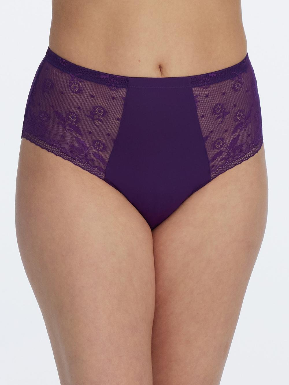 Skarlett Blue Lacy High Rise Brief - FINAL SALE Grape Jam