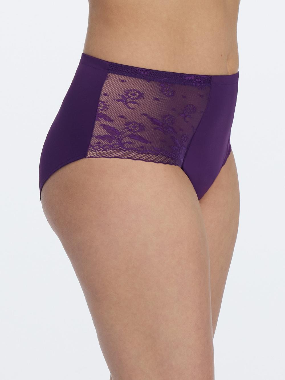 Skarlett Blue Lacy High Rise Brief - FINAL SALE Grape Jam