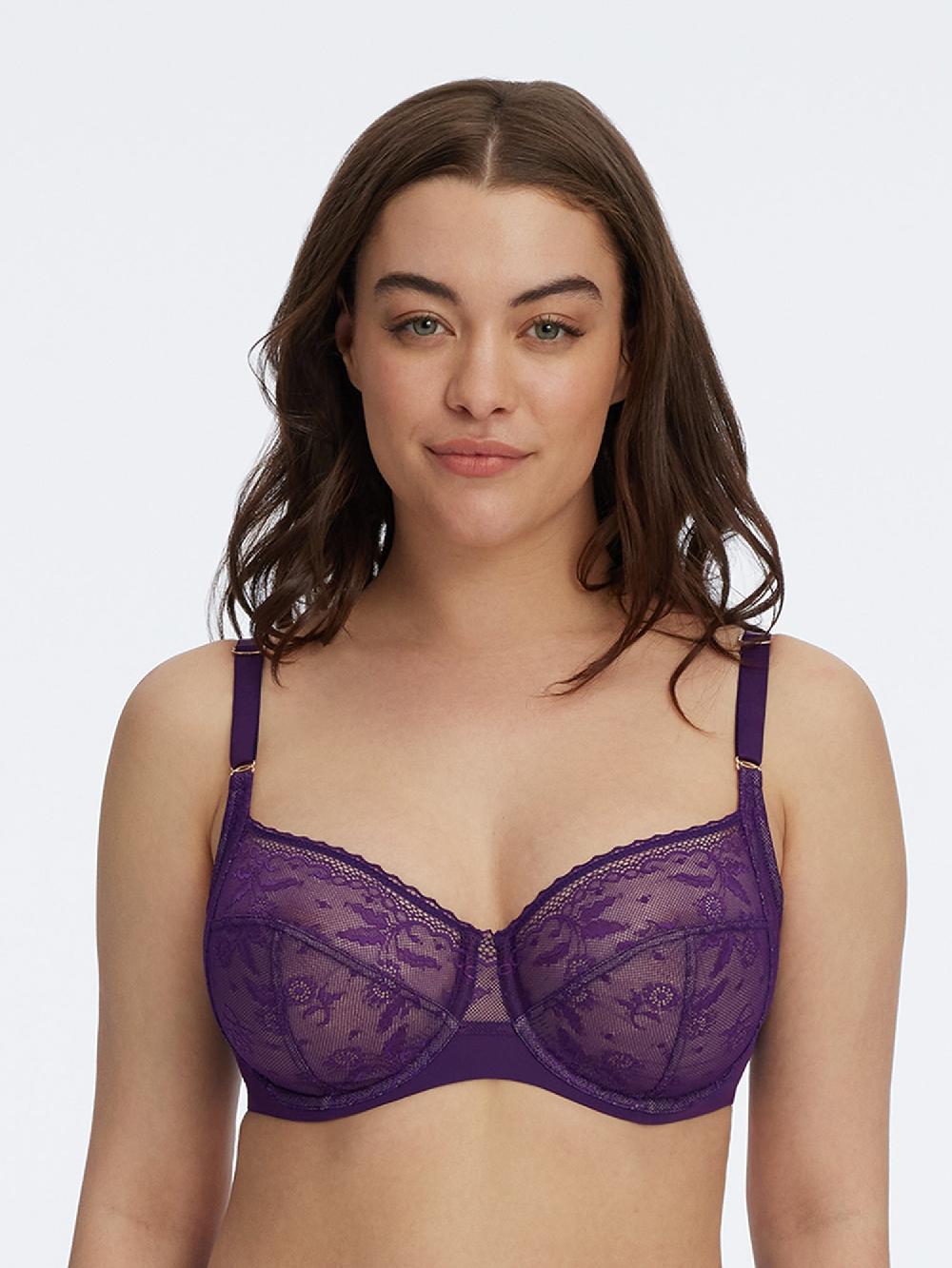 Skarlett Blue Lacy Side Support Bra - FINAL SALE Grape Jam