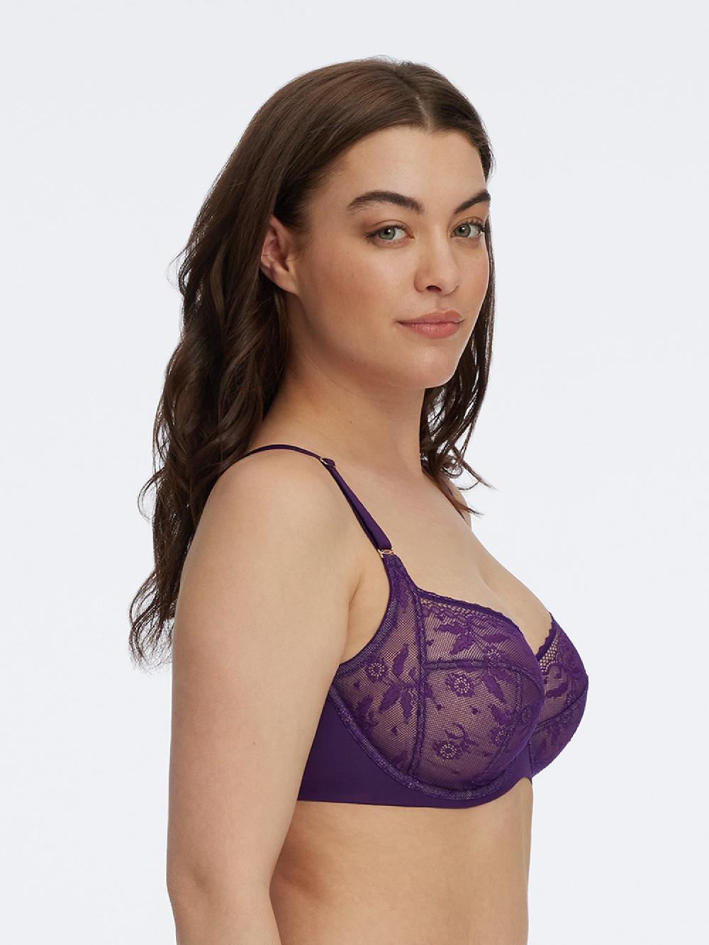 skarlett blue Lacy Side Support Bra - FINAL SALE Grape Jam