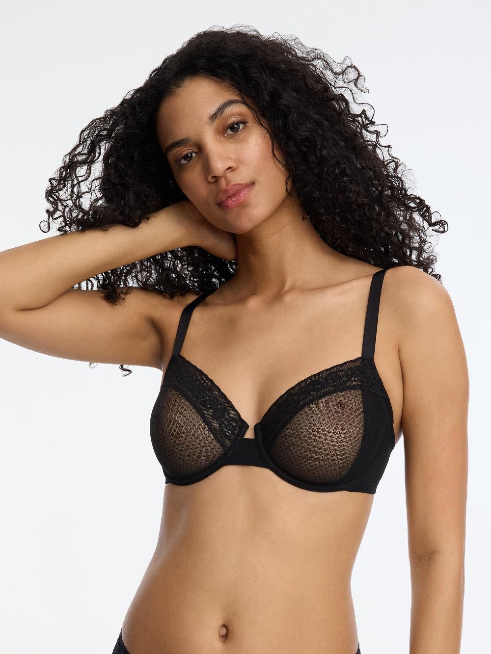 Skarlett Blue Lust Lace Balconette Underwire Bra Black