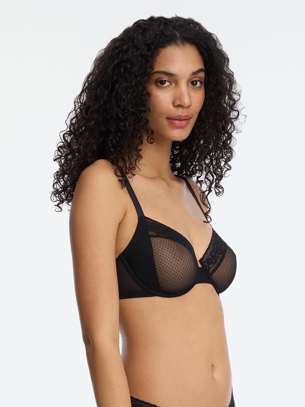Skarlett Blue Lust Lace Balconette Underwire Bra Black