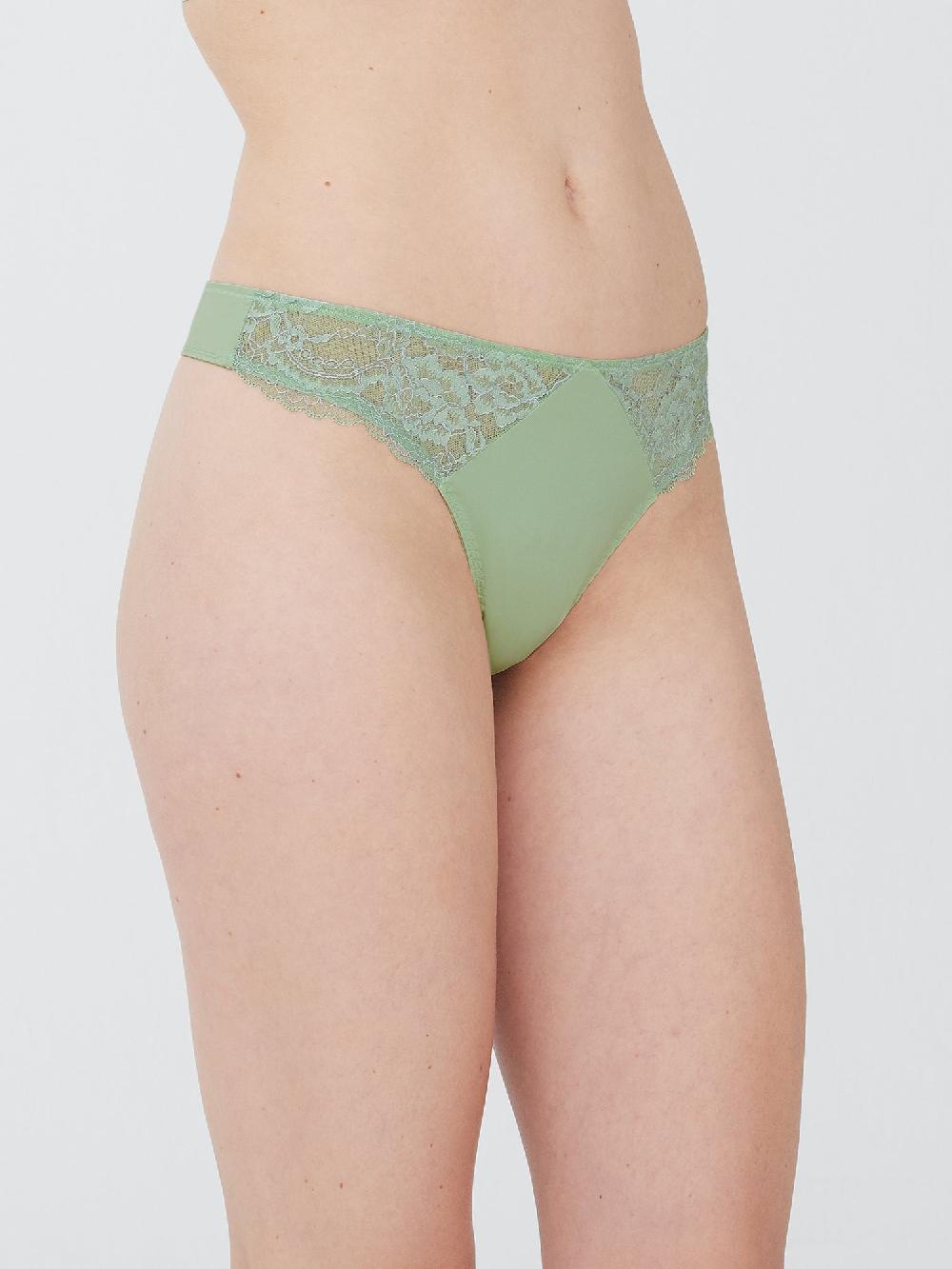 Skarlett Blue Minx Collection Lace Thong - FINAL SALE Frost Green/Dewdrop