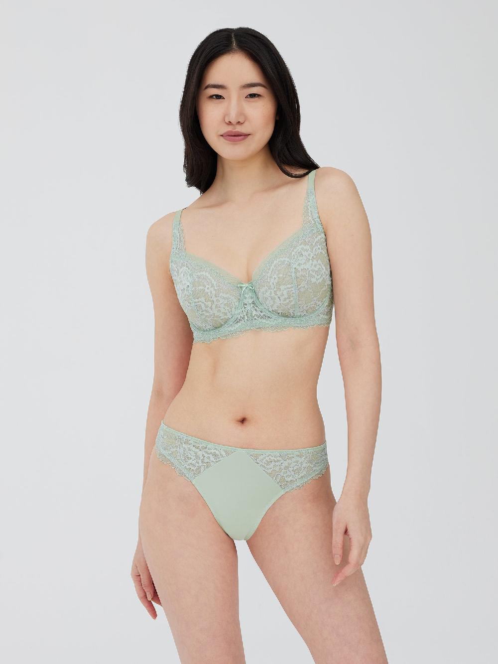 skarlett blue Minx Collection Lace Thong - FINAL SALE Frost Green/Dewdrop