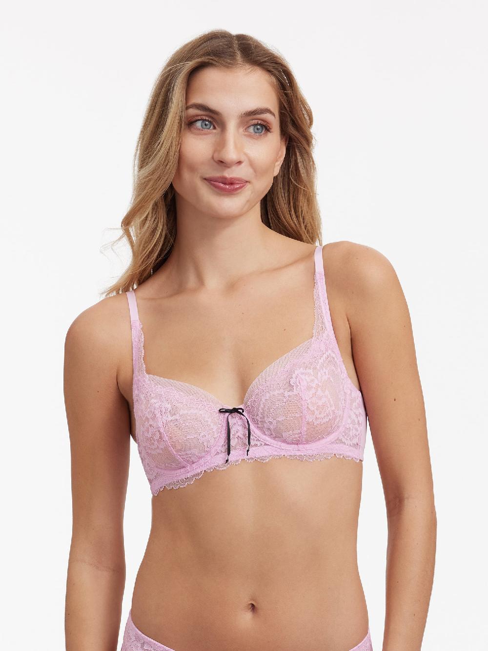 Skarlett Blue Minx Lace Balconette Bra Ballerina Pink