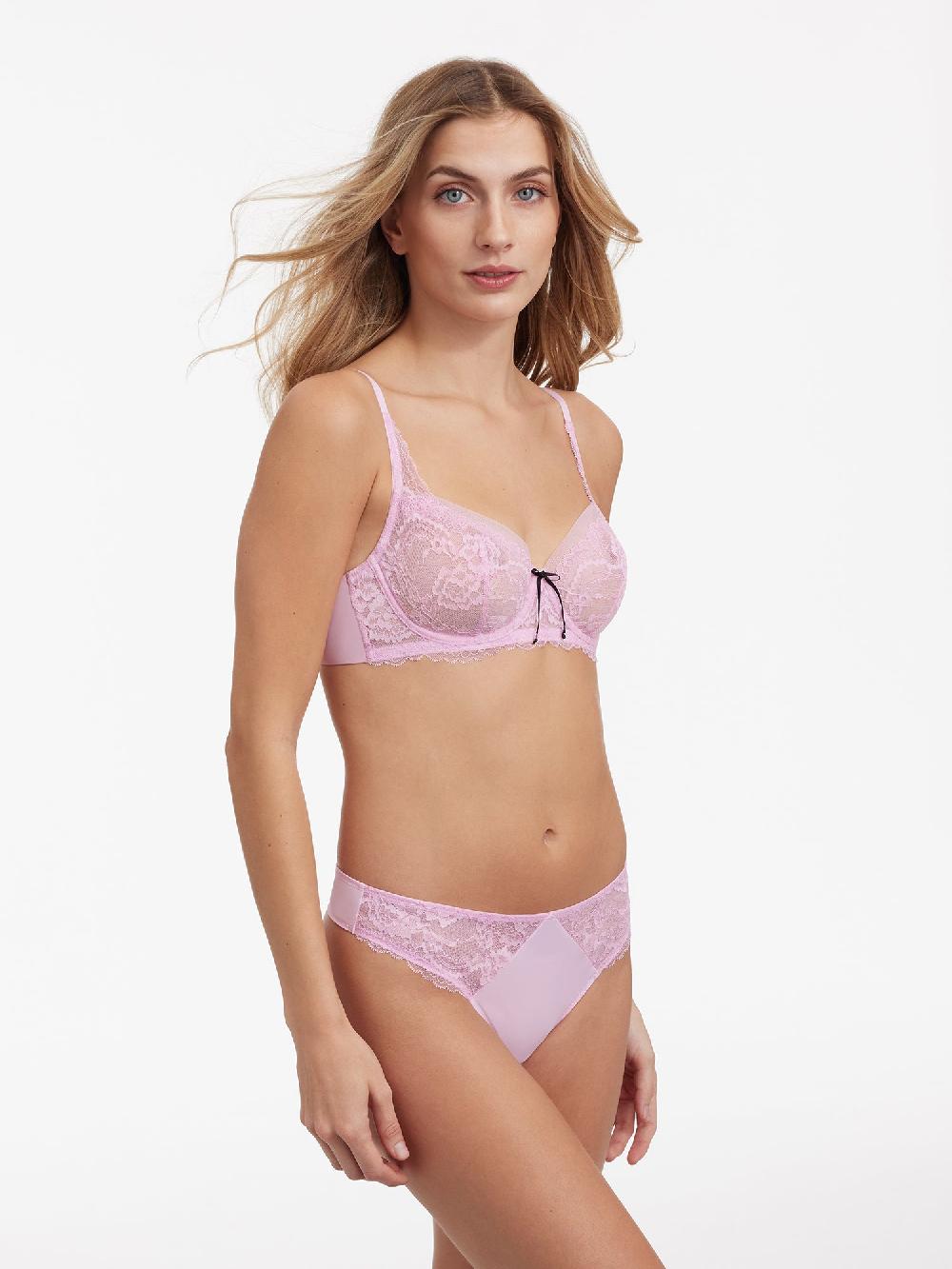 Skarlett Blue Minx Lace Balconette Bra Ballerina Pink