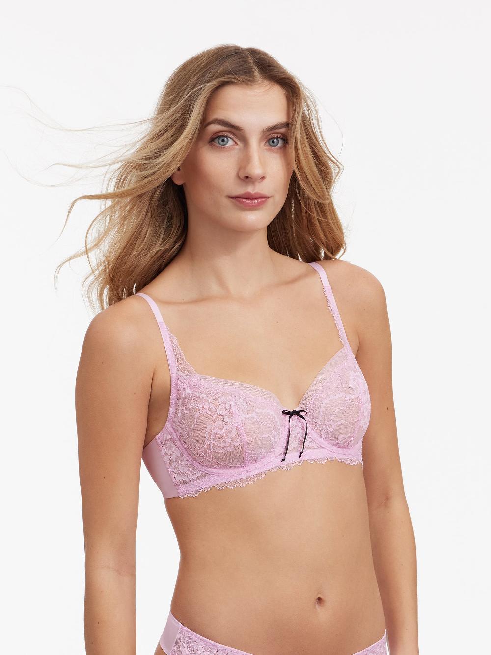 skarlett blue Minx Lace Balconette Bra Ballerina Pink