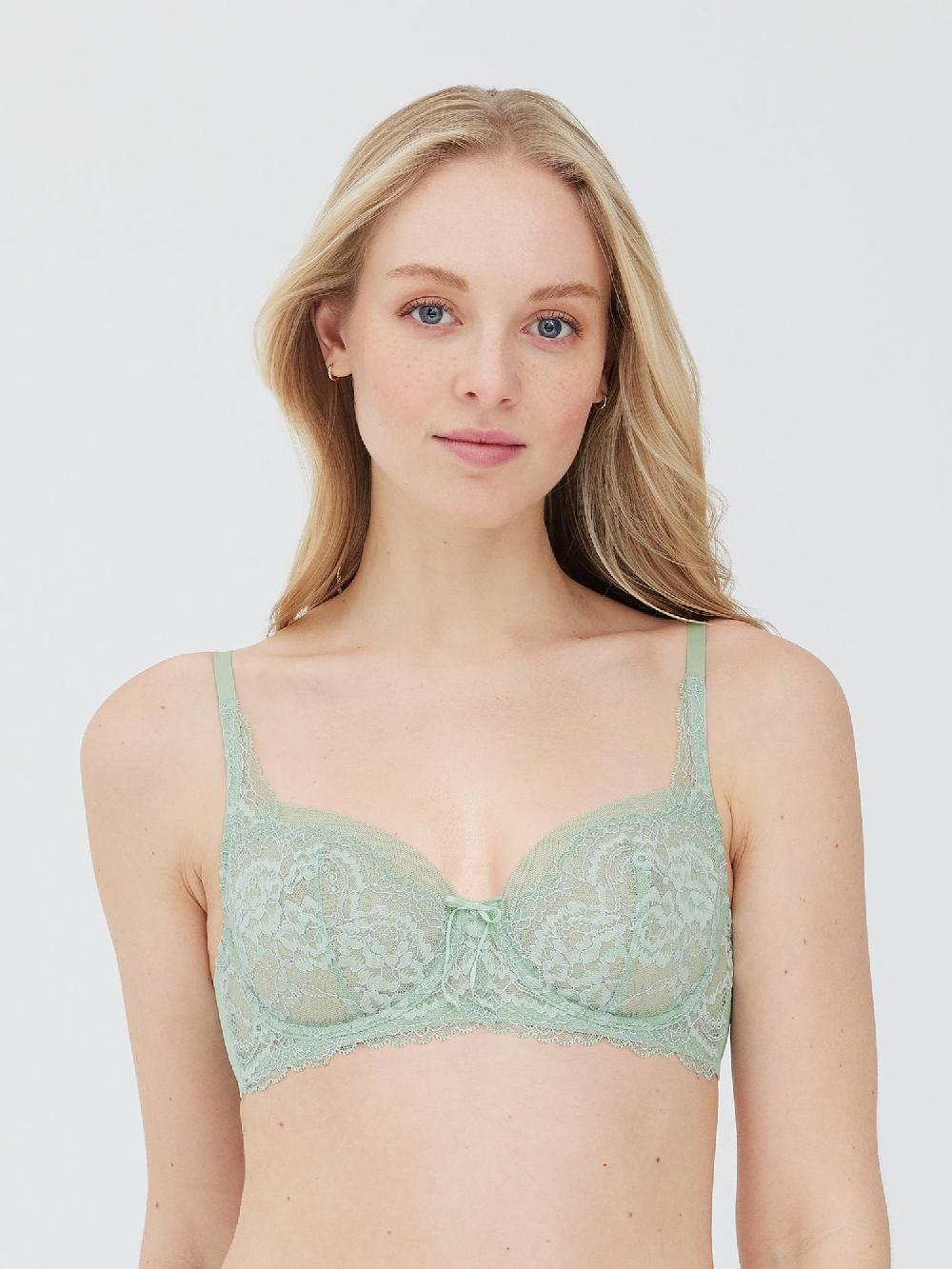 skarlett blue Minx Lace Balconette Bra Frost Green/Dewdrop