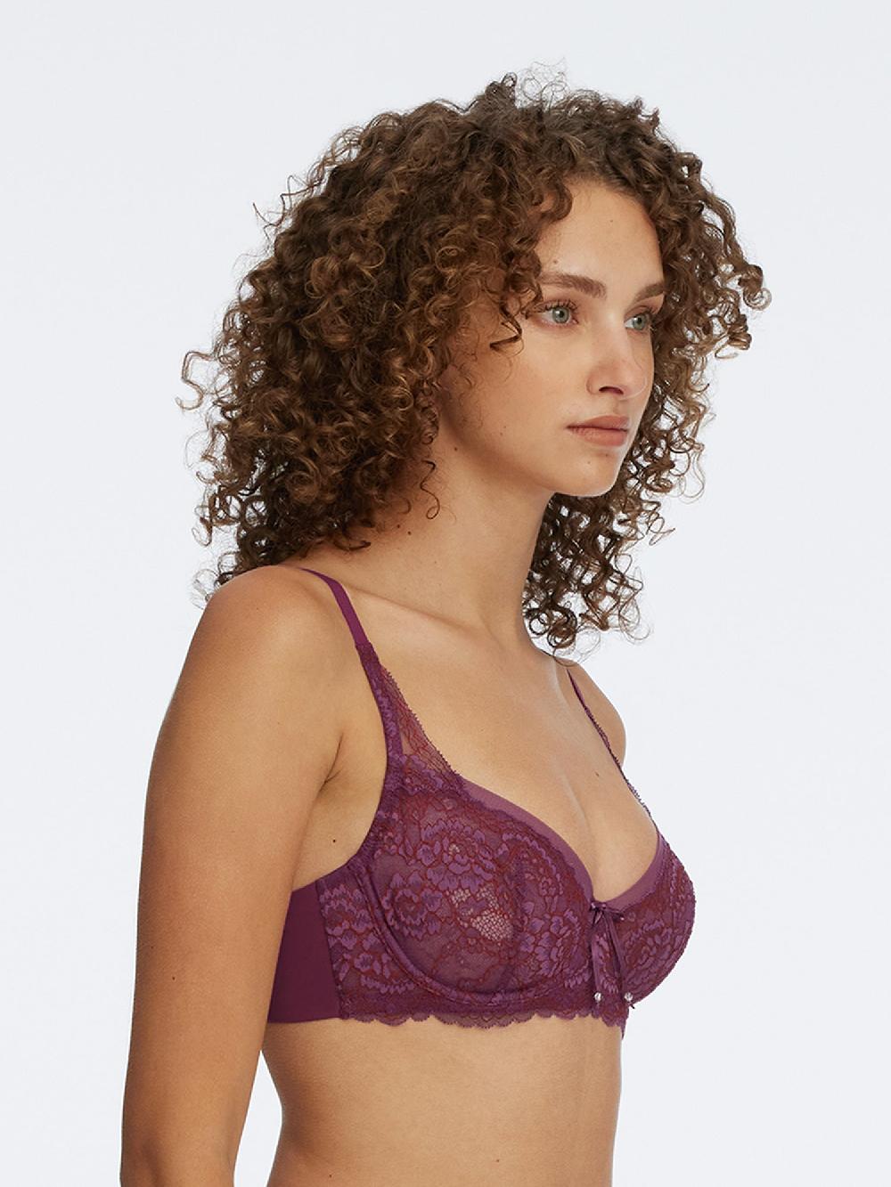 Skarlett Blue Minx Lace Balconette Bra Grappa/Lipstick Red