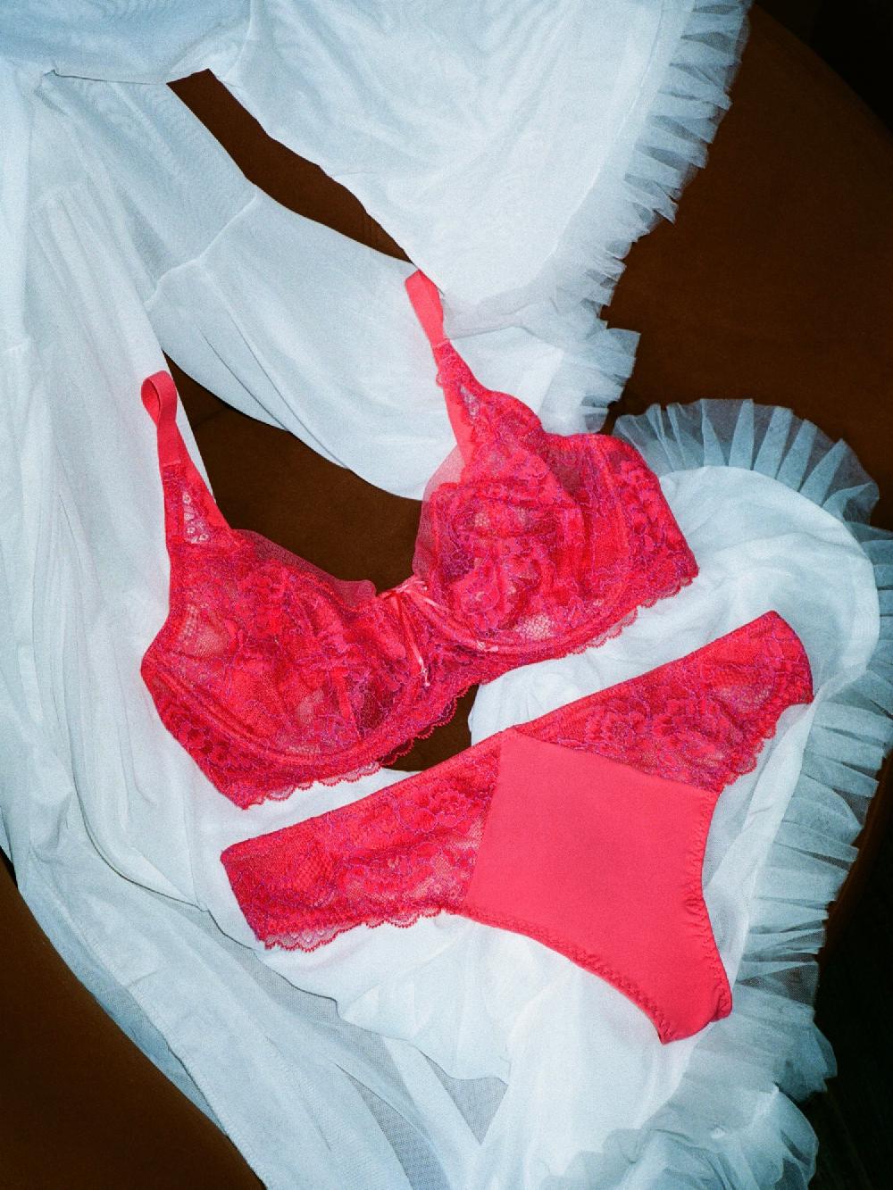 Skarlett Blue Minx Lace Balconette Bra Passion Fruit/Rose Violet