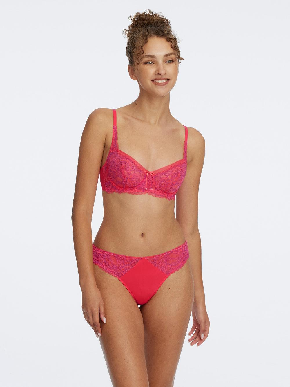 Skarlett Blue Minx Lace Balconette Bra Passion Fruit/Rose Violet